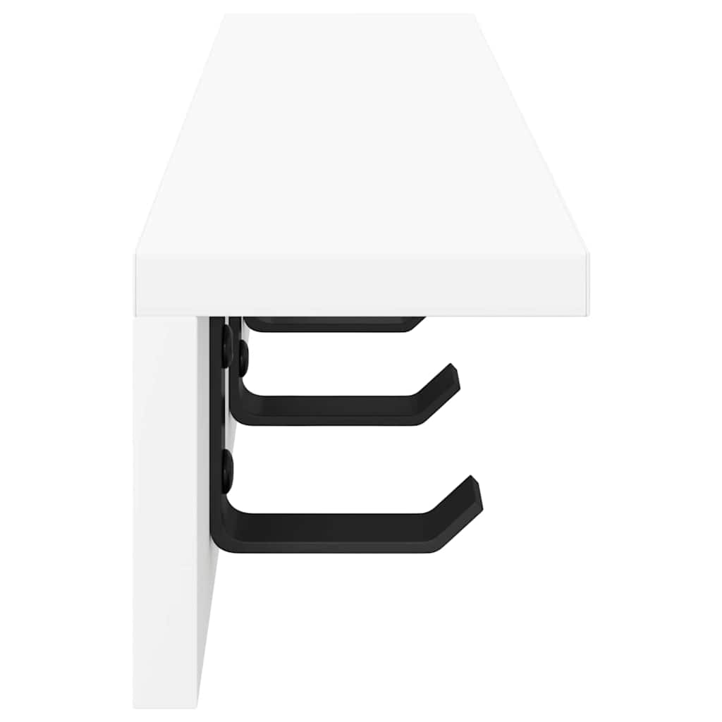 Porte-manteau mural Blanc 40 x 10.5 x 10.5 cm Bois d'ingénierie