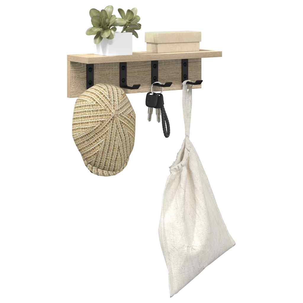 Porte-manteau mural Chêne sonoma 40 x 10.5 x 10.5 cm