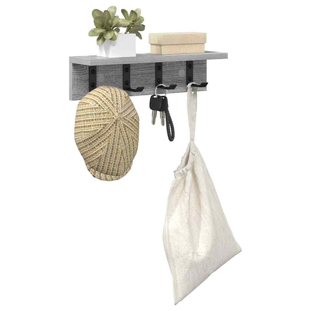 Porte-manteau mural Sonoma gris 40 x 10.5 x 10.5 cm