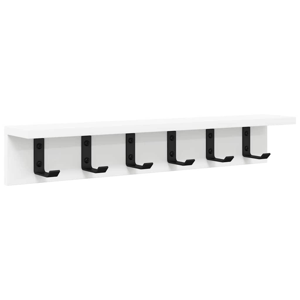 Porte-manteau mural Blanc 60 x 10.5 x 10.5 cm Bois d'ingénierie
