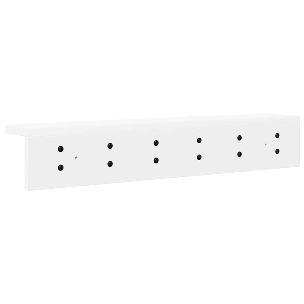 Porte-manteau mural Blanc 60 x 10.5 x 10.5 cm Bois d'ingénierie