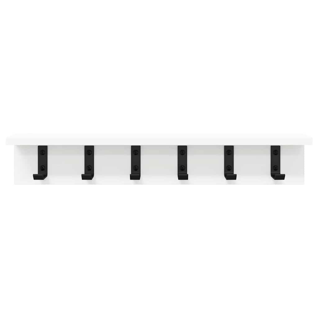 Porte-manteau mural Blanc 60 x 10.5 x 10.5 cm Bois d'ingénierie