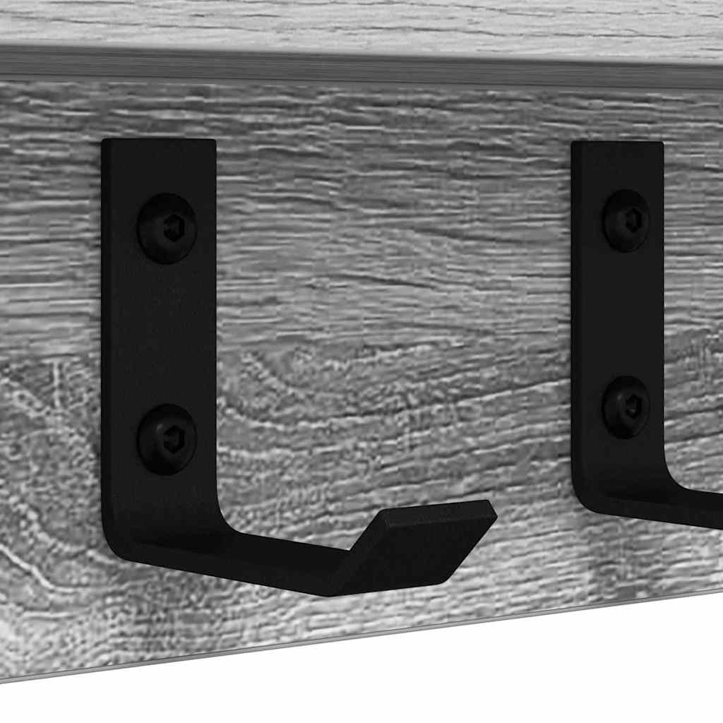 Porte-manteau mural Sonoma gris 60 x 10.5 x 10.5 cm