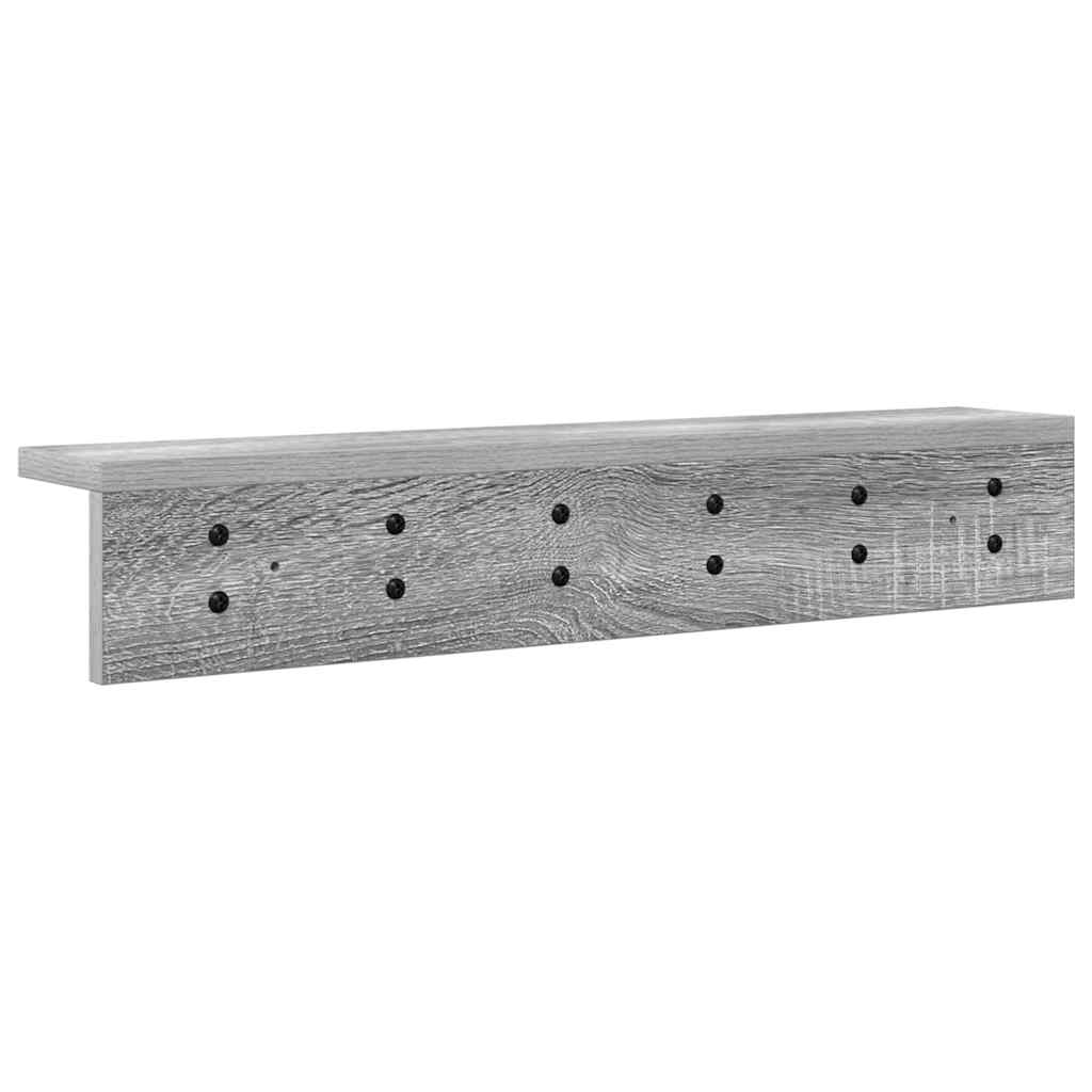 Porte-manteau mural Sonoma gris 60 x 10.5 x 10.5 cm