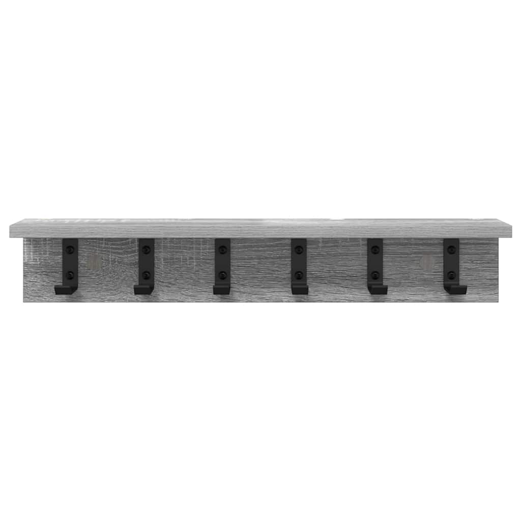 Porte-manteau mural Sonoma gris 60 x 10.5 x 10.5 cm