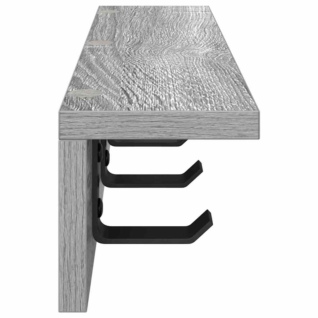 Porte-manteau mural Sonoma gris 60 x 10.5 x 10.5 cm