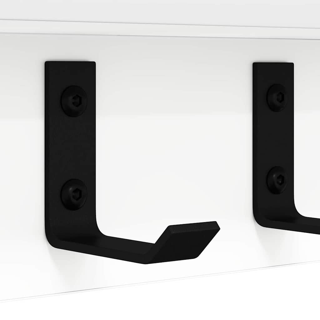 Porte-manteau mural Blanc 80 x 10.5 x 10.5 cm Bois d'ingénierie