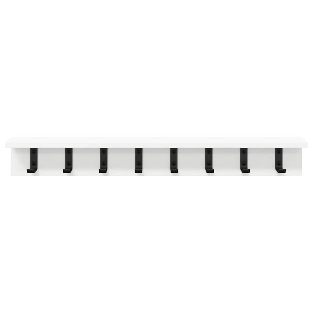 Porte-manteau mural Blanc 80 x 10.5 x 10.5 cm Bois d'ingénierie