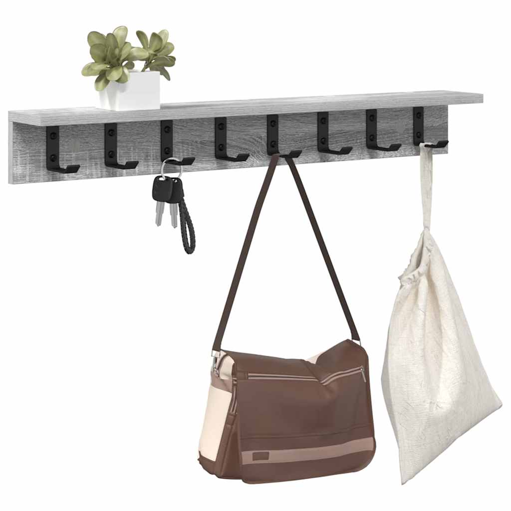 Porte-manteau mural Sonoma gris 80 x 10.5 x 10.5 cm