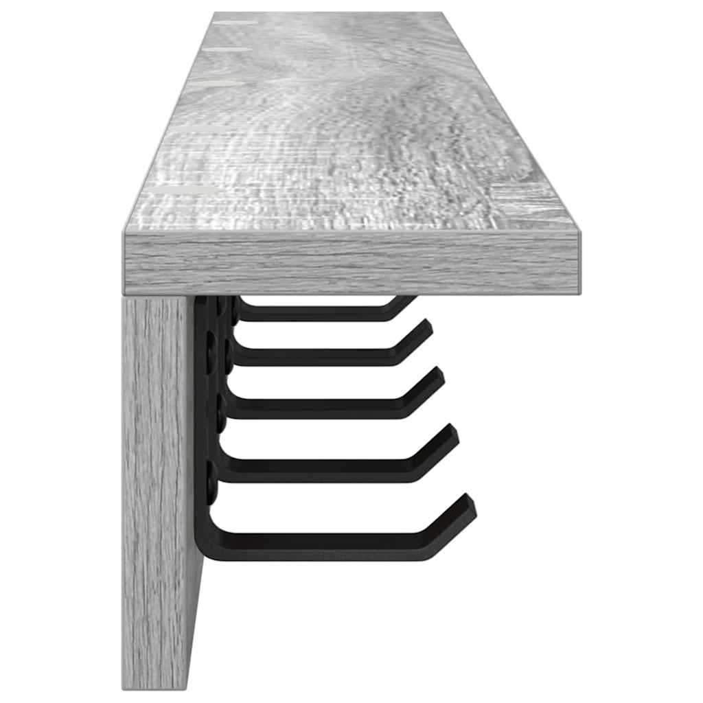 Porte-manteau mural Sonoma gris 80 x 10.5 x 10.5 cm