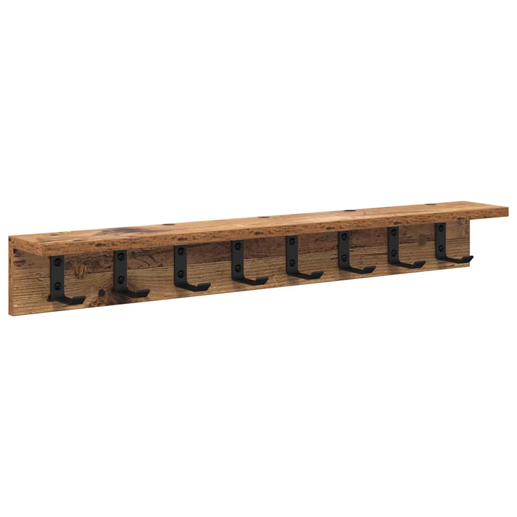 Porte-manteau mural Bois ancien 80 x 10.5 x 10.5 cm