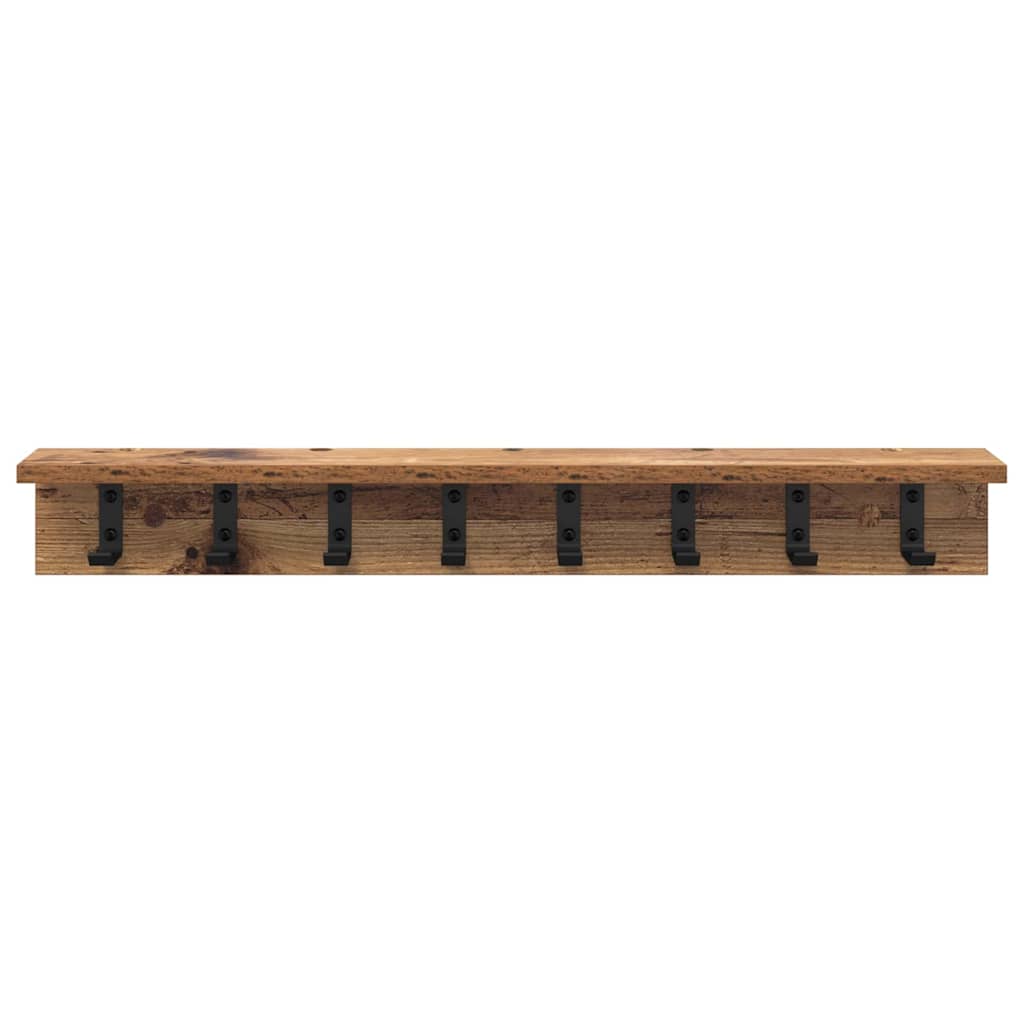 Porte-manteau mural Bois ancien 80 x 10.5 x 10.5 cm