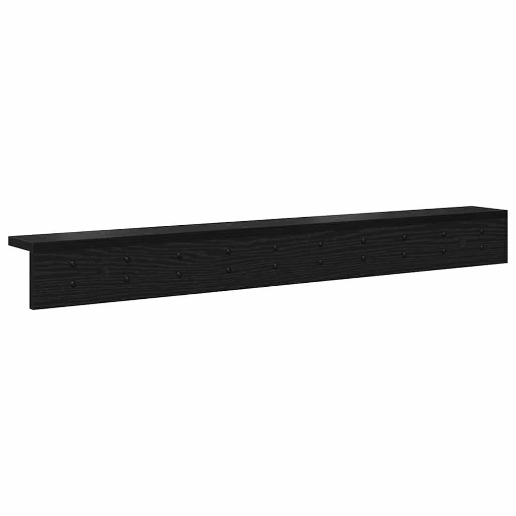 Porte-manteau mural Chêne noir 100 x 10.5 x 10.5 cm