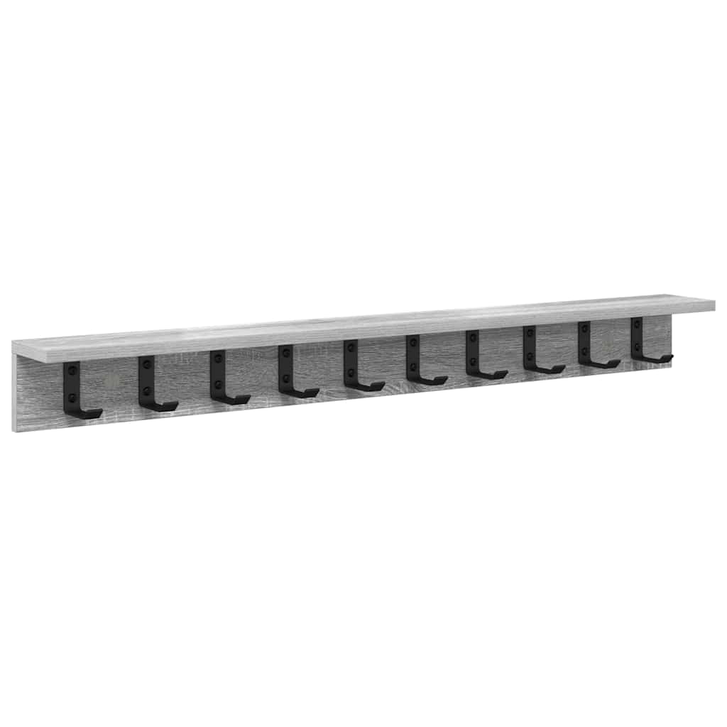 Porte-manteau mural Sonoma gris 100 x 10.5 x 10.5 cm