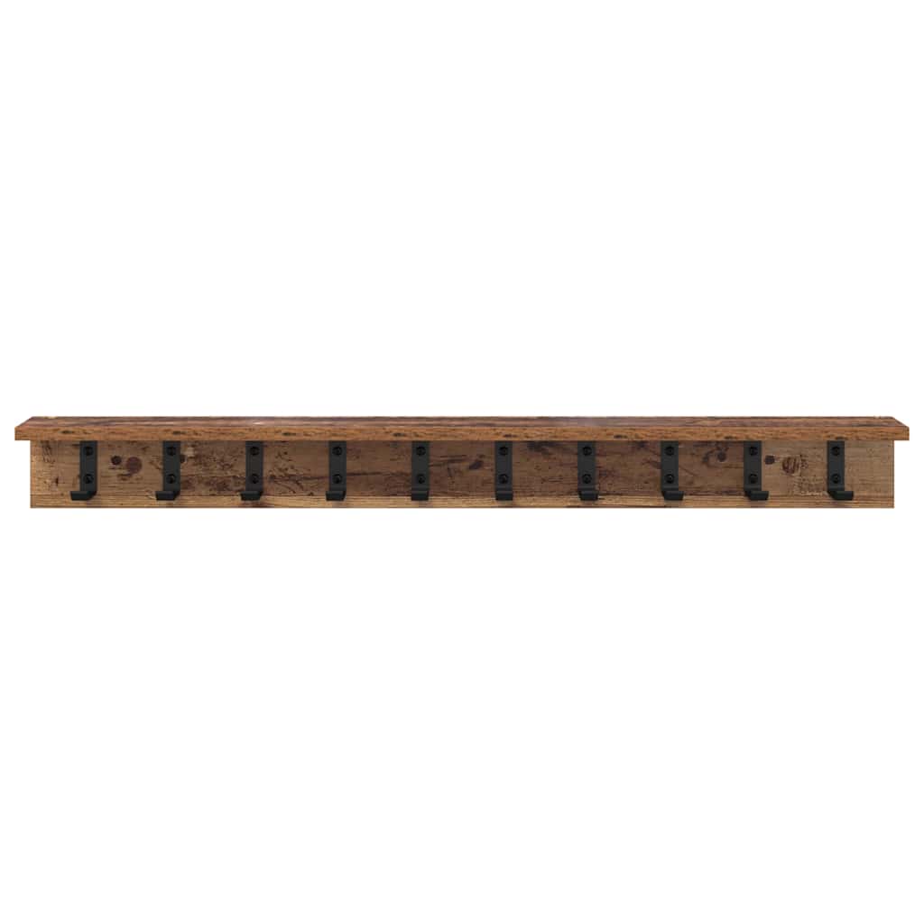 Porte-manteau mural Bois ancien 100 x 10.5 x 10.5 cm