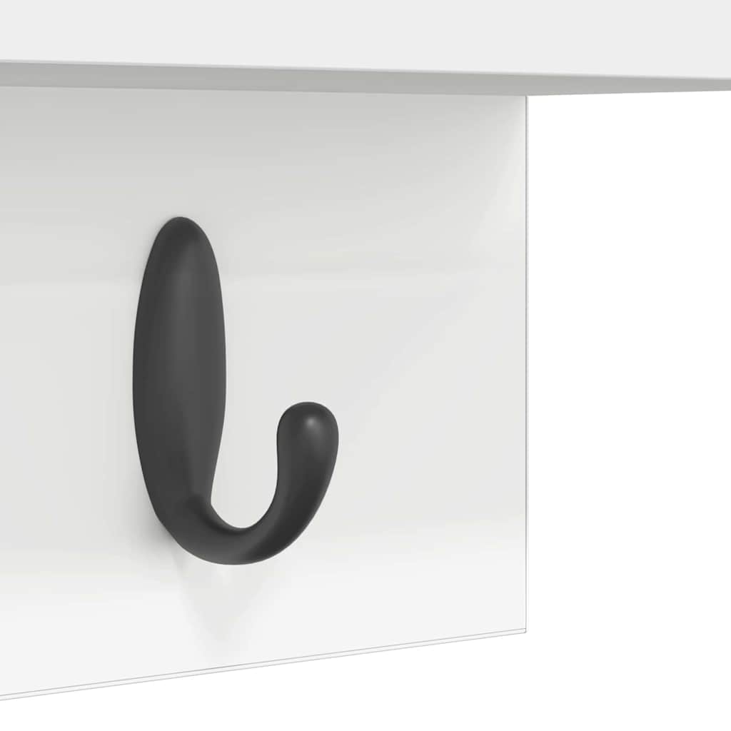 Porte-manteau mural Blanc 40 x 10.5 x 18 cm Bois d'ingénierie