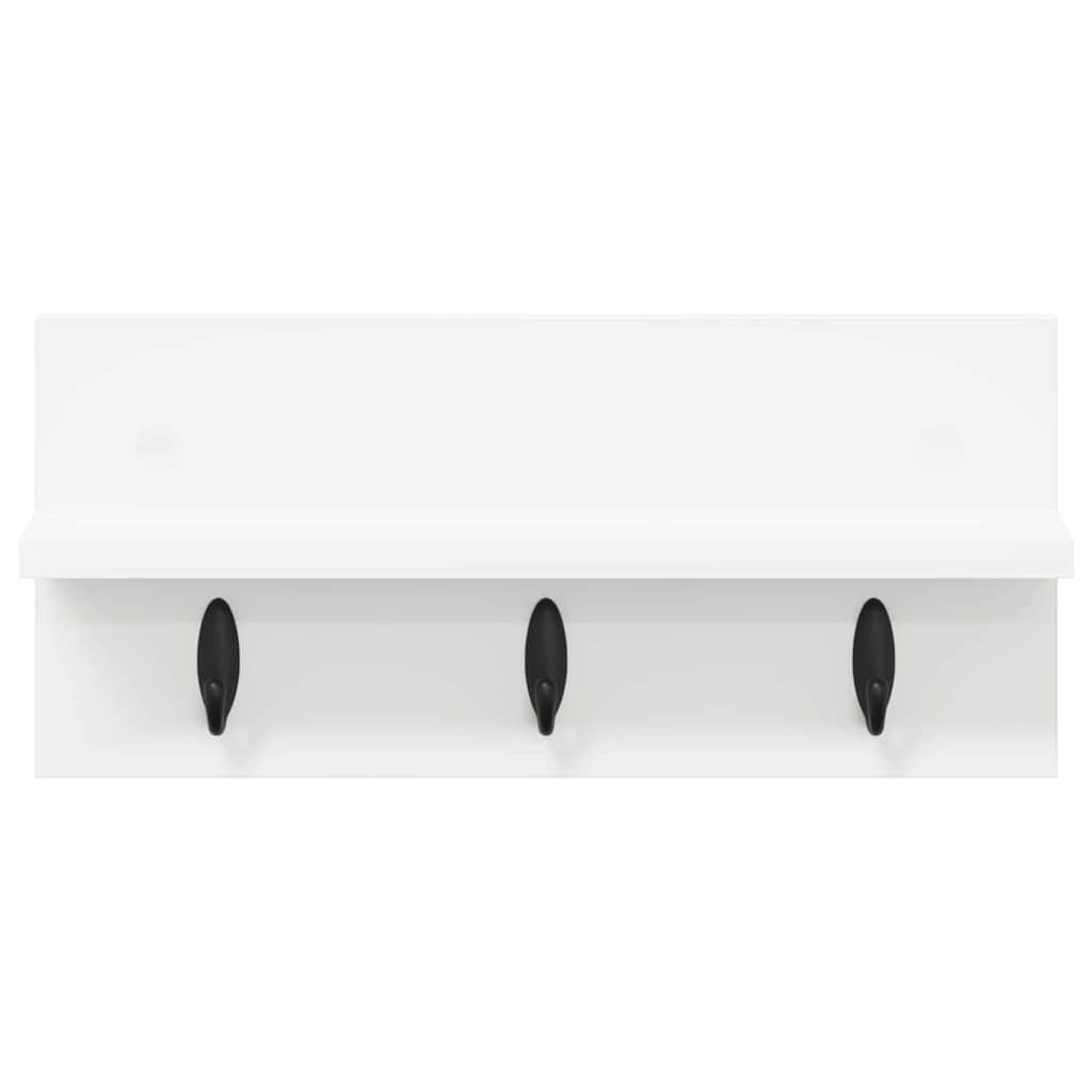 Porte-manteau mural Blanc 40 x 10.5 x 18 cm Bois d'ingénierie