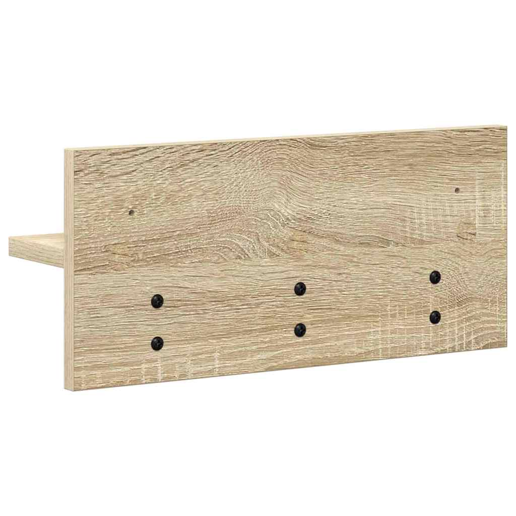 Porte-manteau mural avec étagère Chêne sonoma 40 x 10.5 x 18 cm