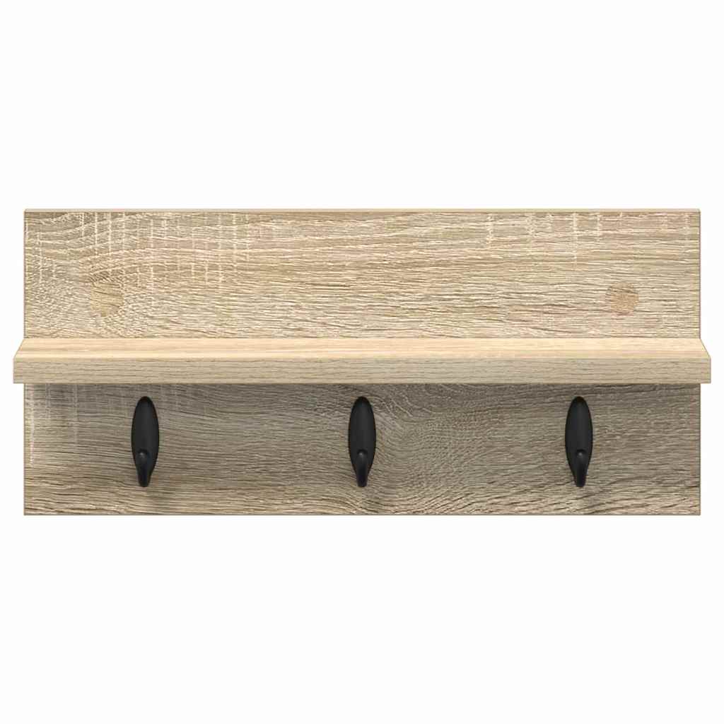 Porte-manteau mural avec étagère Chêne sonoma 40 x 10.5 x 18 cm