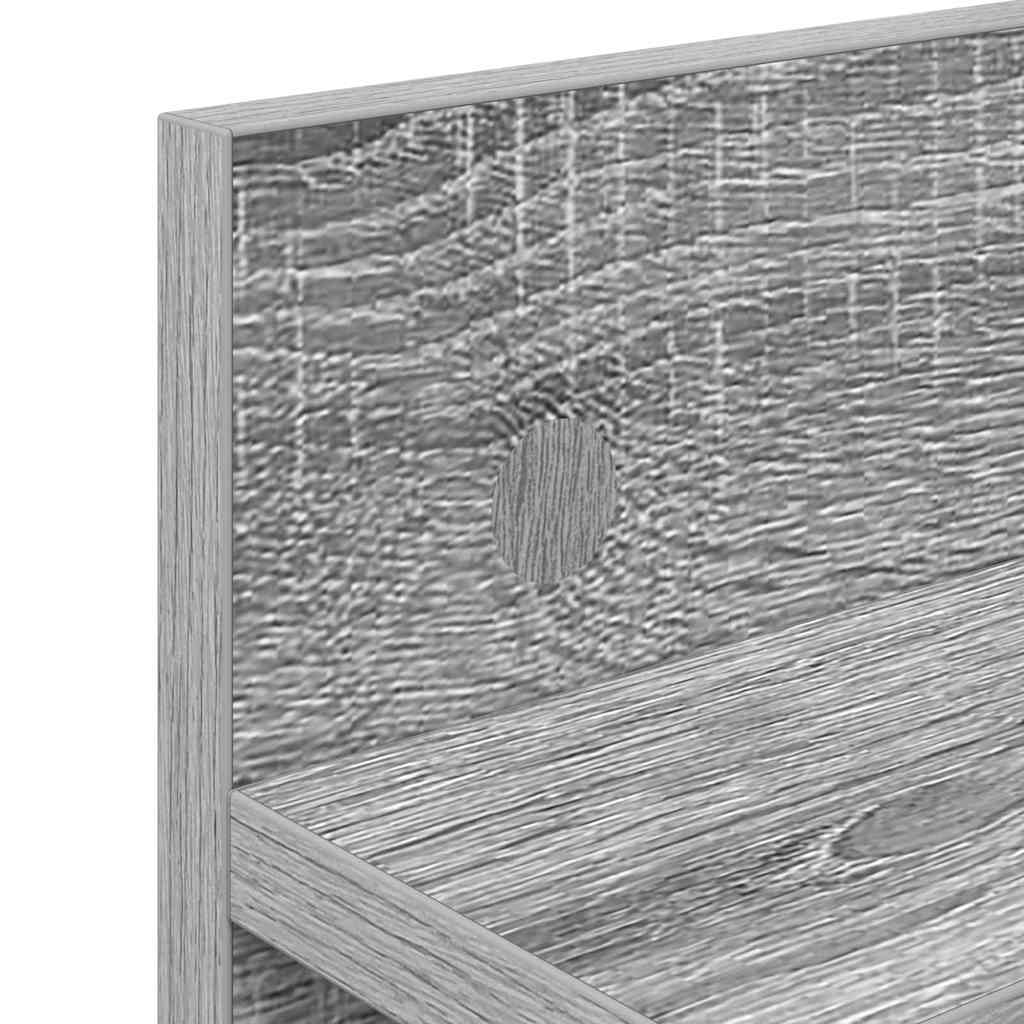 Porte-manteau mural avec étagère Sonoma gris 40 x 10.5 x 18 cm
