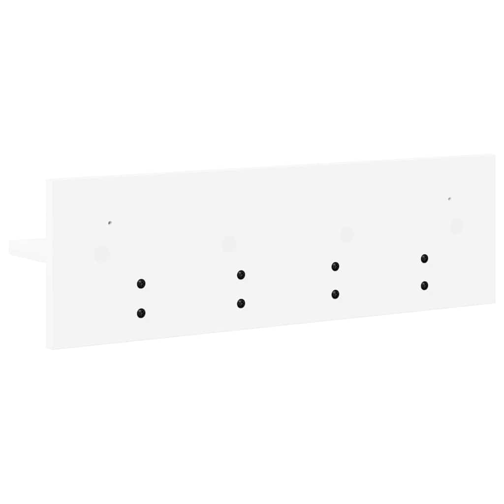Porte-manteau mural Blanc 60 x 10.5 x 18 cm Bois d'ingénierie
