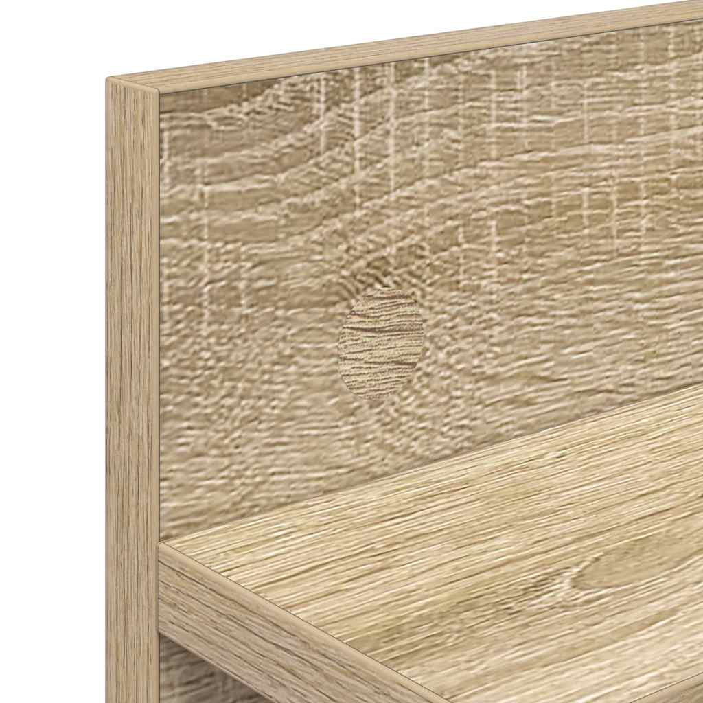 Porte-manteau mural avec étagère Chêne sonoma 60 x 10.5 x 18 cm