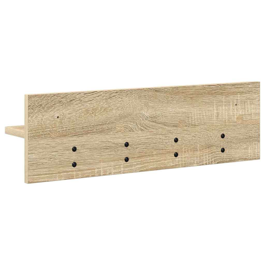 Porte-manteau mural avec étagère Chêne sonoma 60 x 10.5 x 18 cm
