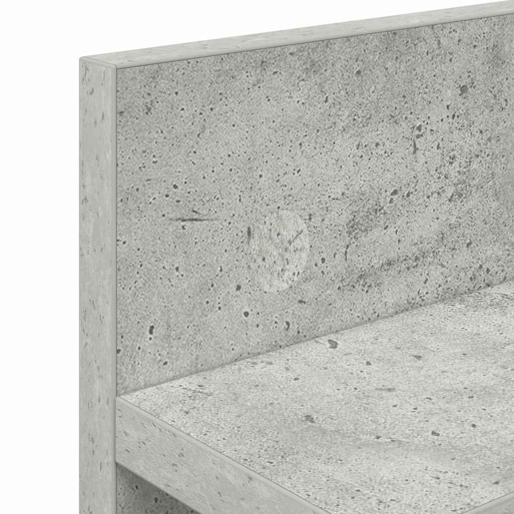 Porte-manteau mural avec étagère Gris béton 60 x 10.5 x 18 cm