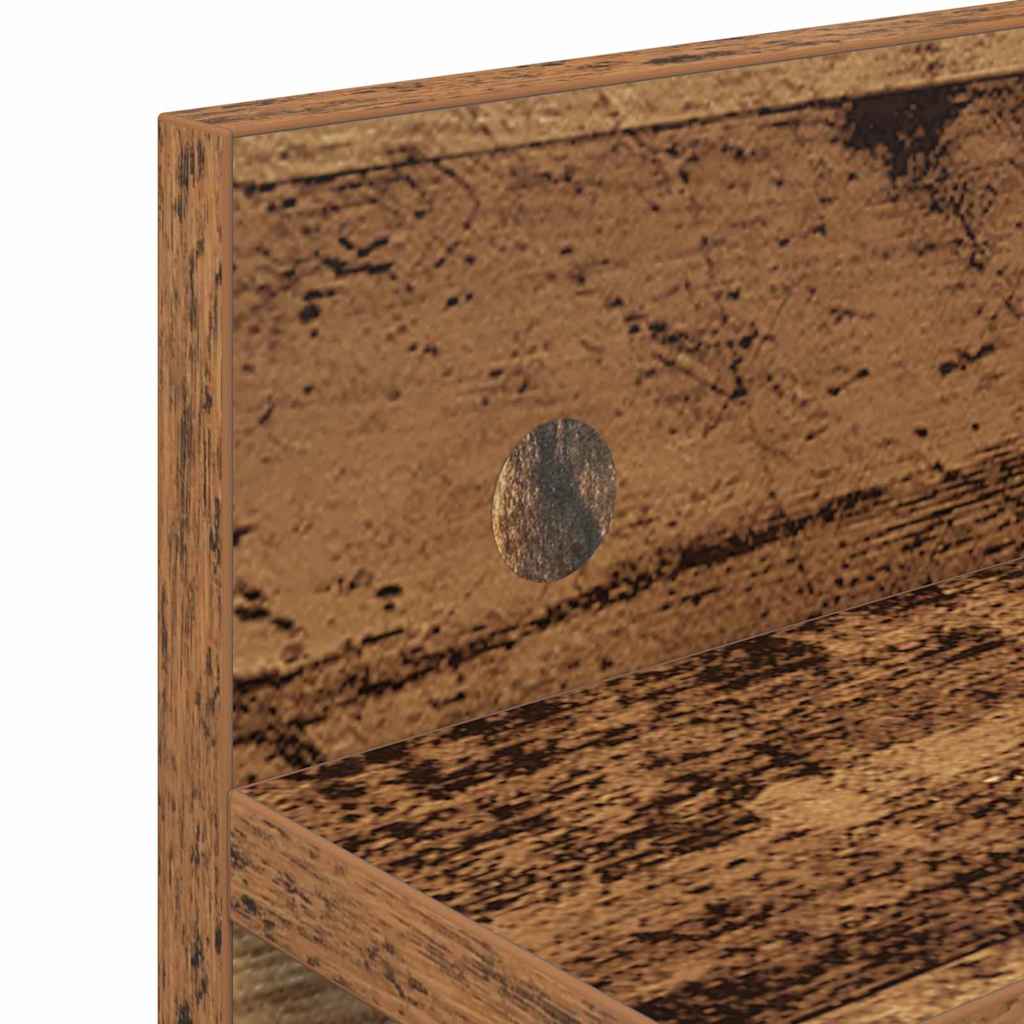 Porte-manteau mural avec étagère Bois ancien 60 x 10.5 x 18 cm