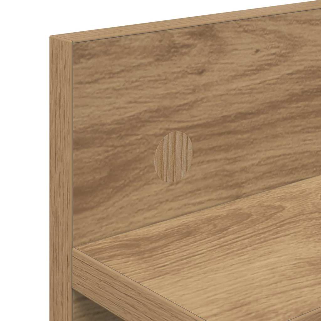 Porte-manteau mural chêne artisanal 60 x 10.5 x 18 cm