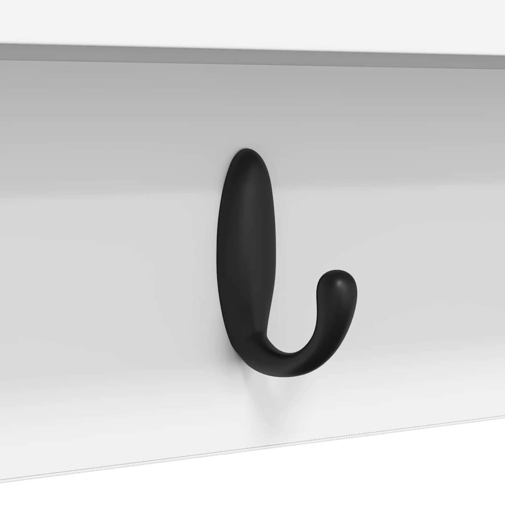 Porte-manteau mural Blanc 80 x 10.5 x 18 cm Bois d'ingénierie