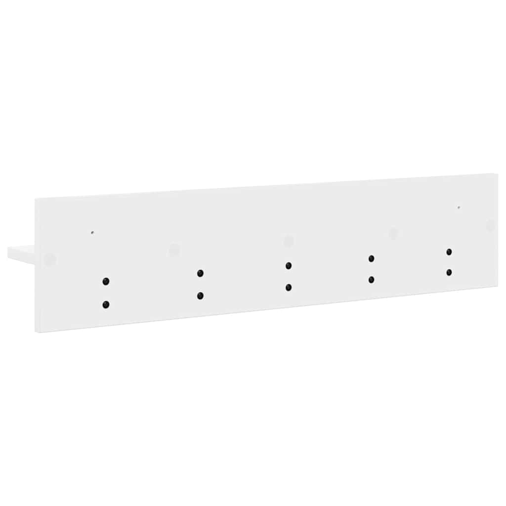 Porte-manteau mural Blanc 80 x 10.5 x 18 cm Bois d'ingénierie