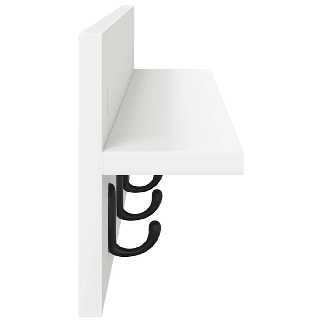 Porte-manteau mural Blanc 80 x 10.5 x 18 cm Bois d'ingénierie