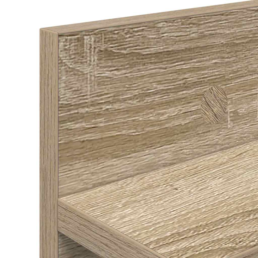 Porte-manteau mural avec étagère Chêne sonoma 80 x 10.5 x 18 cm