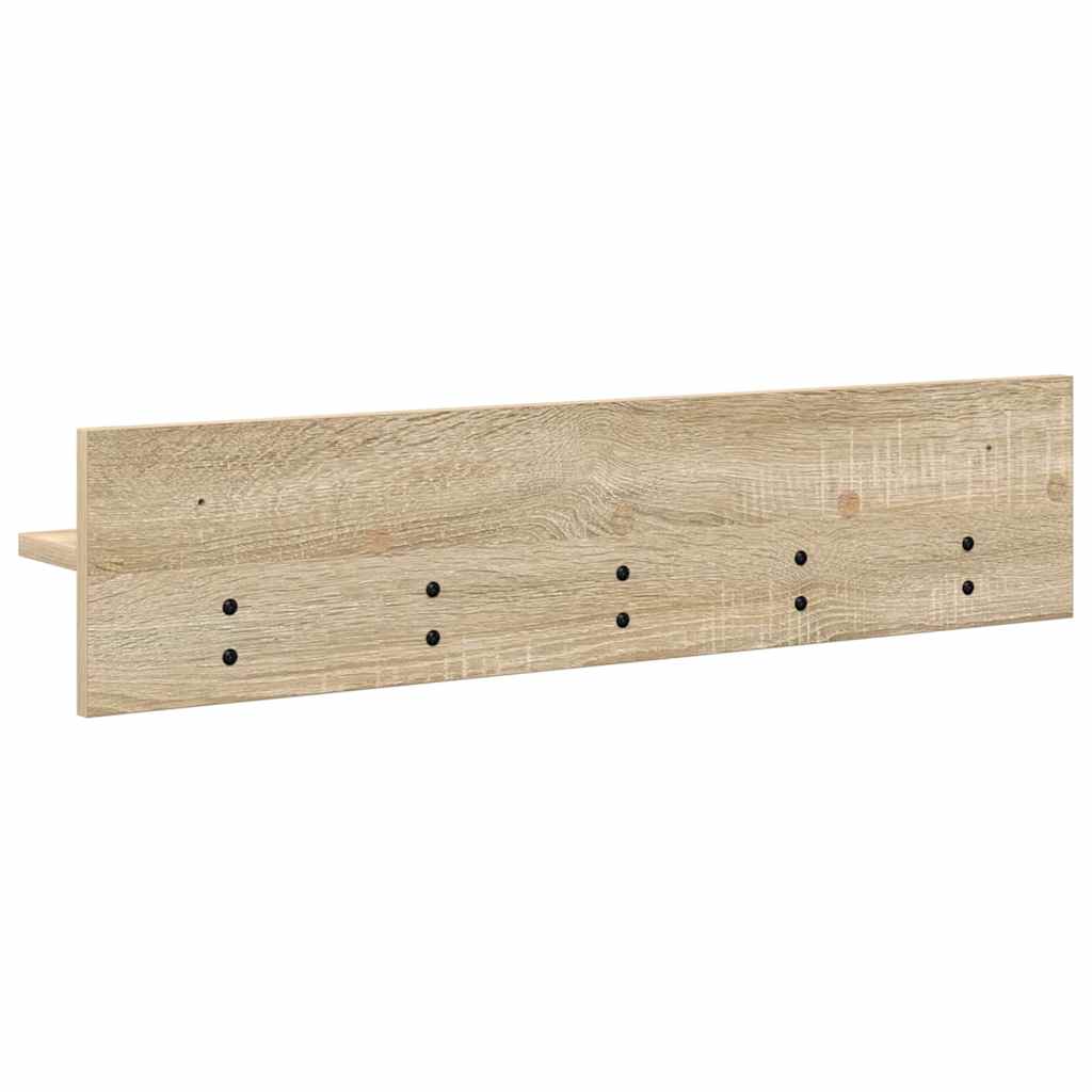 Porte-manteau mural avec étagère Chêne sonoma 80 x 10.5 x 18 cm