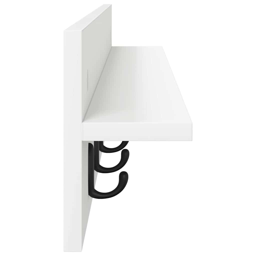 Porte-manteau mural Blanc 100 x 10.5 x 18 cm Bois d'ingénierie