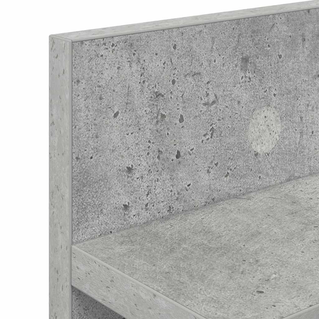 Porte-manteau mural avec étagère Gris béton 100 x 10.5 x 18 cm