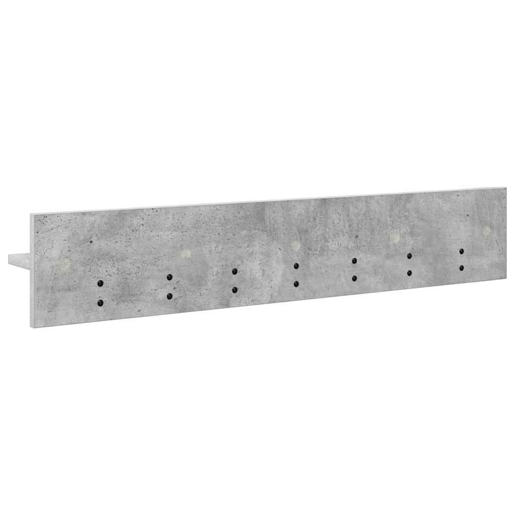 Porte-manteau mural avec étagère Gris béton 100 x 10.5 x 18 cm