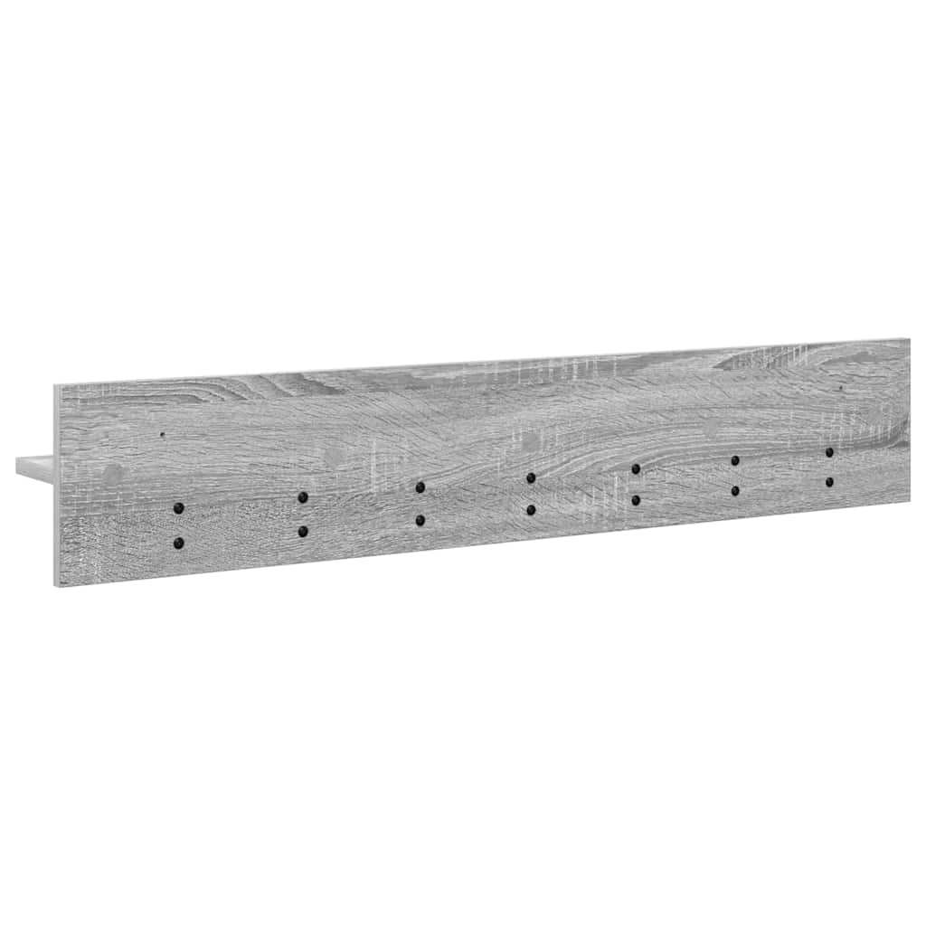 Porte-manteau mural avec étagère Sonoma gris 100 x 10.5 x 18 cm