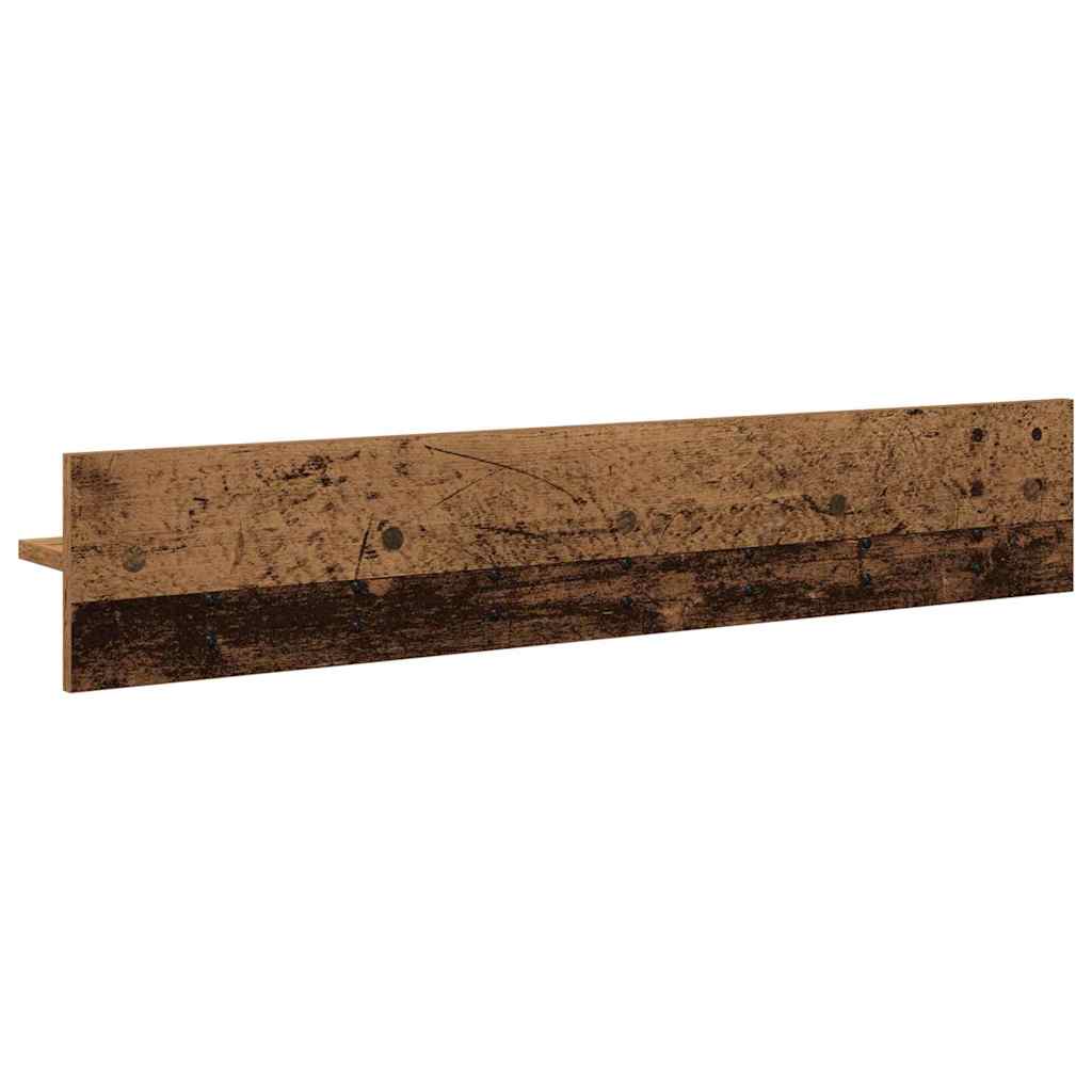 Porte-manteau mural avec étagère Bois ancien 100 x 10.5 x 18 cm