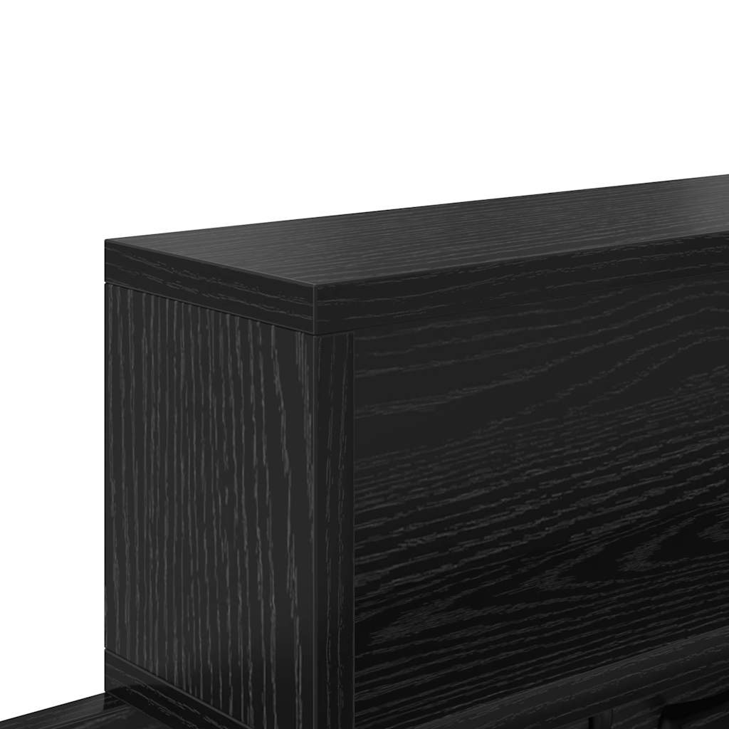 Porte-manteau mural avec étagère Chêne noir 100 x 12 x 43,5 cm