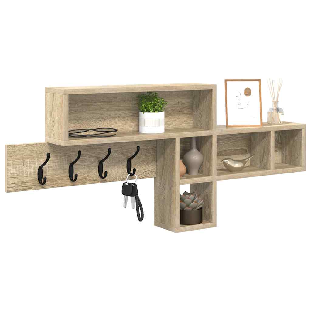 Porte-manteau mural Chêne sonoma 100 x 12 x 43,5 cm