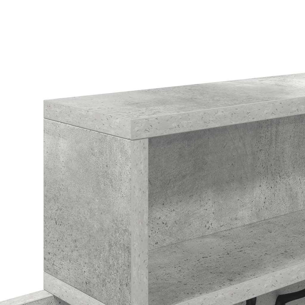 Porte-manteau mural avec étagère Gris béton 100 x 12 x 43,5 cm
