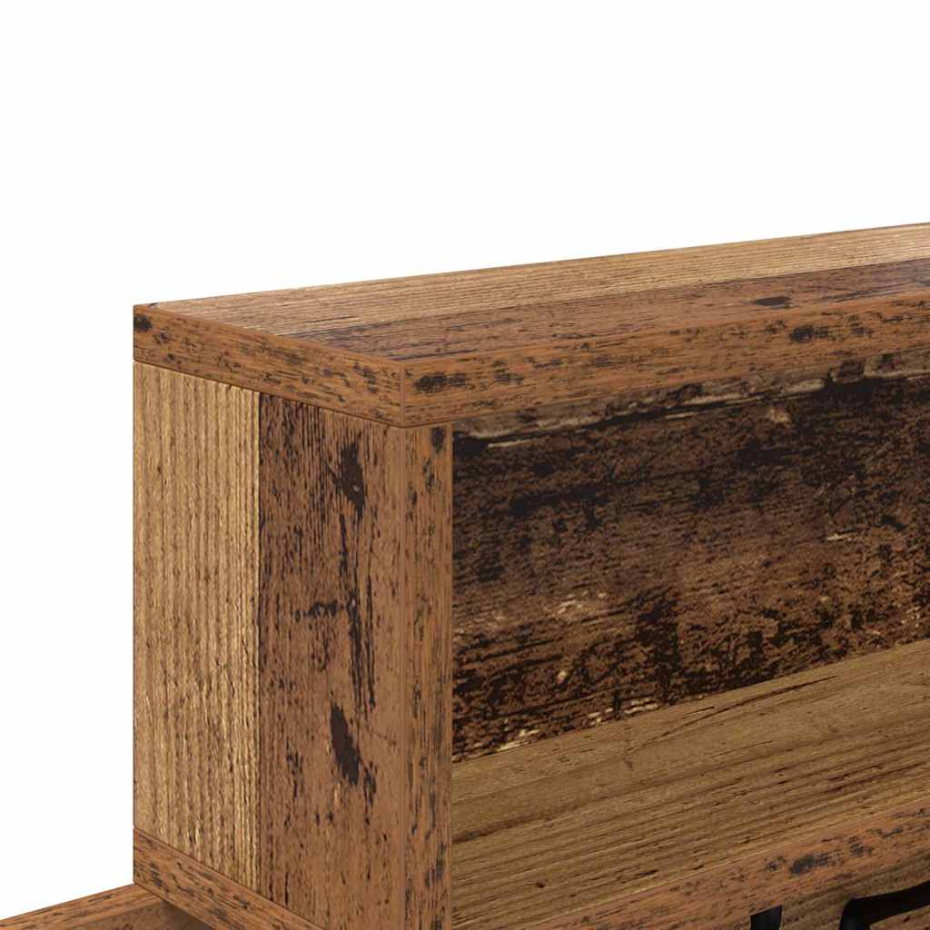 Porte-manteau mural avec étagère Bois ancien 100 x 12 x 43,5 cm