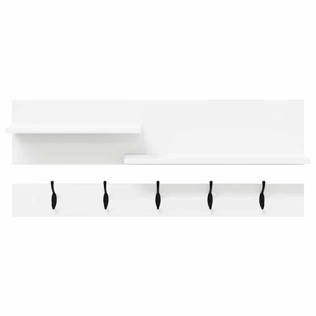 Porte-manteau mural Blanc 90 x 15 x 36 cm Bois d'ingénierie