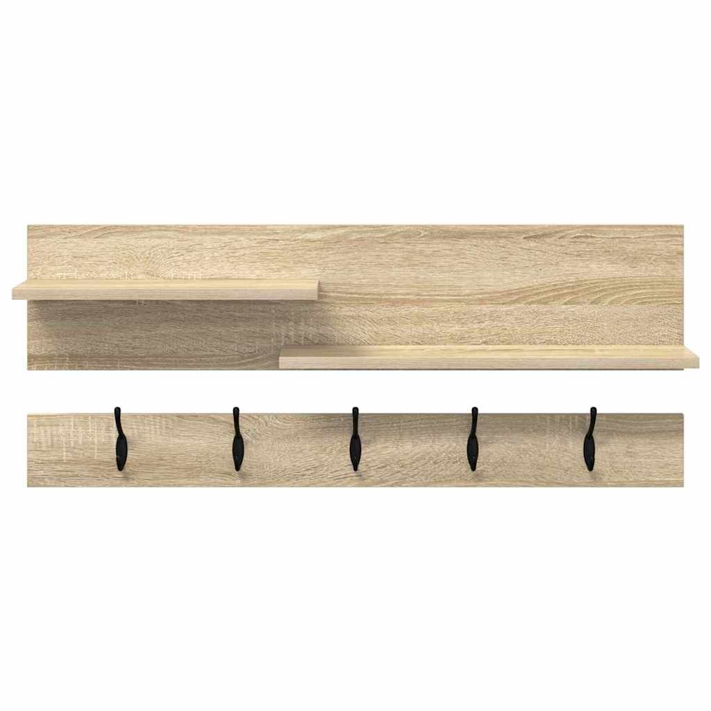 Porte-manteau mural avec étagère Chêne sonoma 90 x 15 x 36 cm