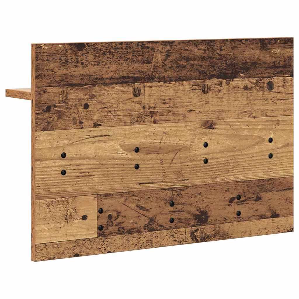 Porte-manteau mural avec étagère Bois ancien 60 x 40 x 12 cm