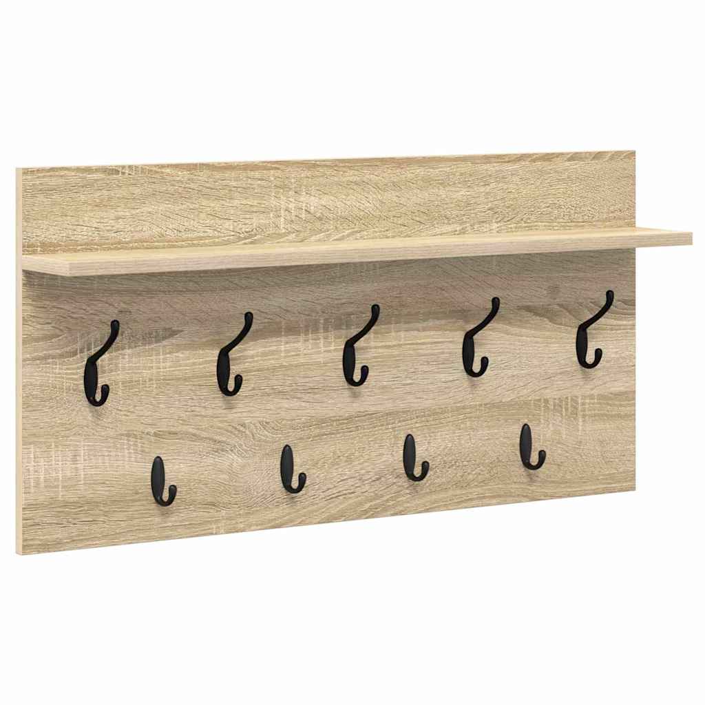 Porte-manteau mural avec étagère Chêne sonoma 80 x 40 x 12 cm