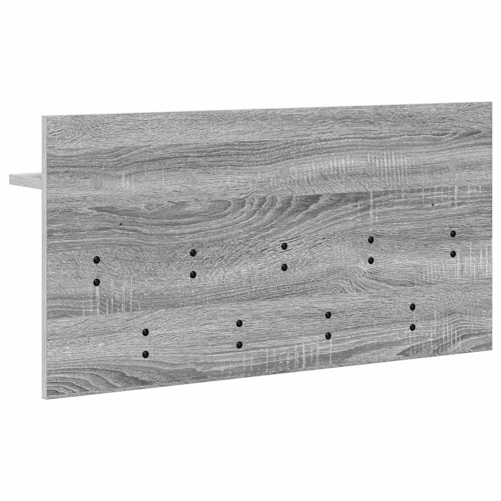Porte-manteau mural avec étagère Sonoma gris 80 x 40 x 12 cm