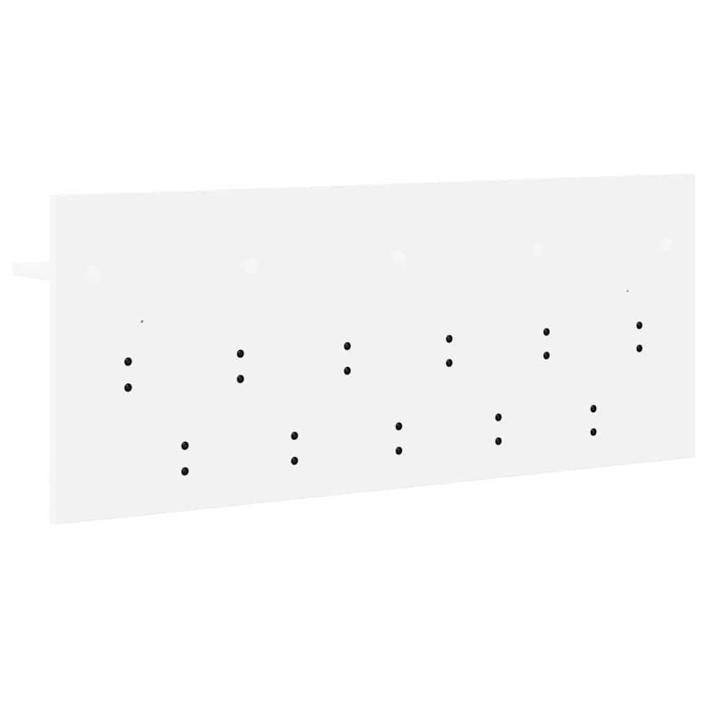 Porte-manteau mural avec étagère Blanc Bois d'ingénierie